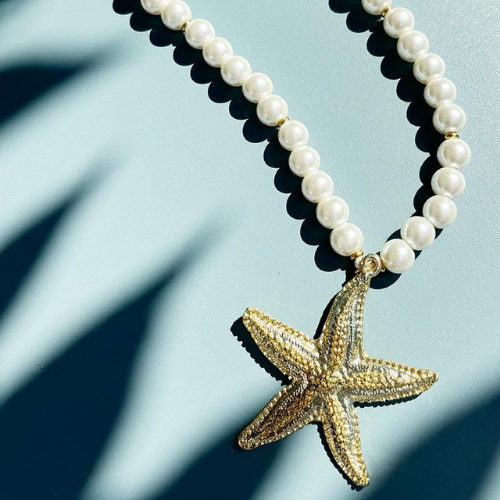 Pearls With Star Necklace