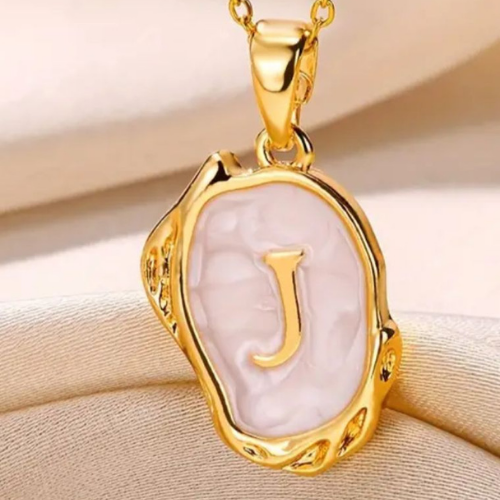 Necklace Gold Letter J