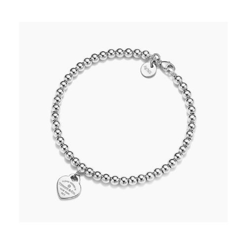 Silver Tiffany Blue Heart Inspiration Bracelet