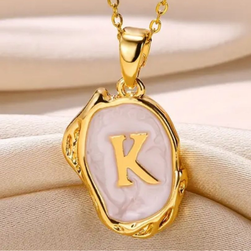 Necklace Gold Letter K