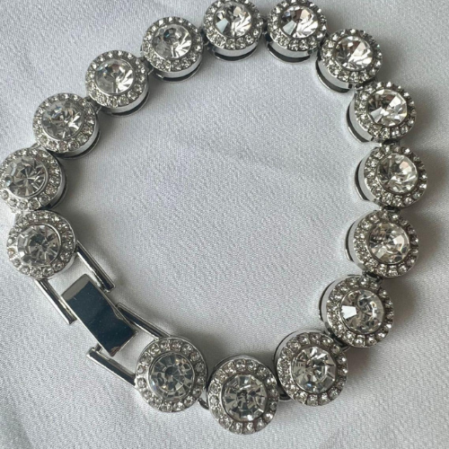 Silver Shiny Stones Bracelet