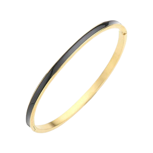 Gold Unisex Bracelet With Black