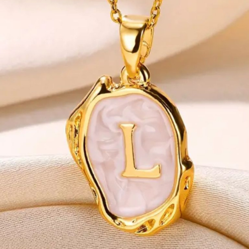 Necklace Gold Letter L