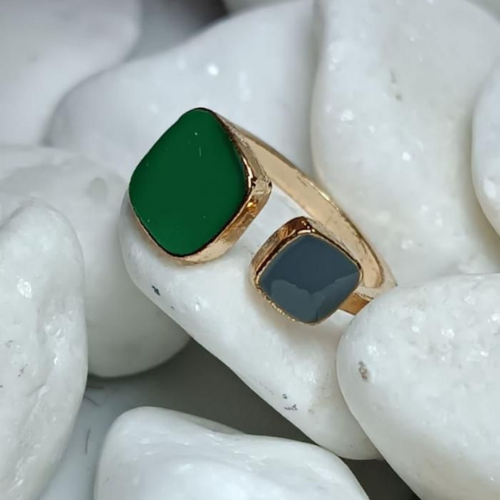 Golden Ring Green/Blue Square