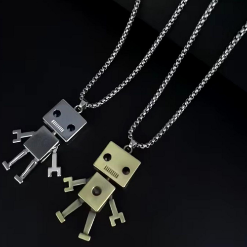 Only Golden Robot Necklace