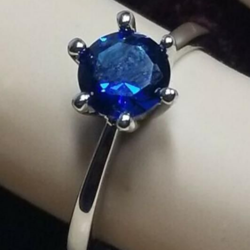 Silver Ring Blue Stone