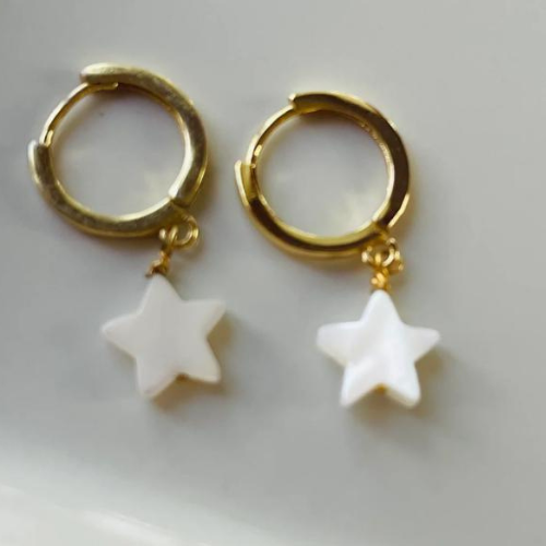 White Star Earrings