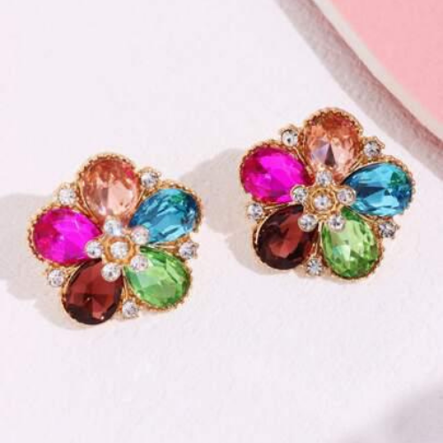 Colorful Flower Earrings