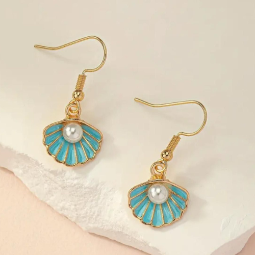 Earrings Shell and Pearl