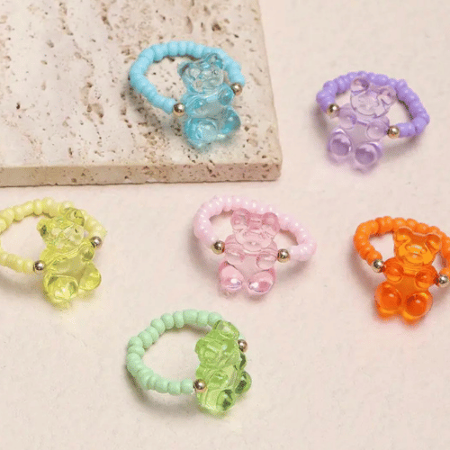 HARIBO All Colors Fresh And Lovely Bear Rings Elastic Adjustable