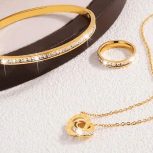 Ispirazione Bulgari Set in oro e zirconi