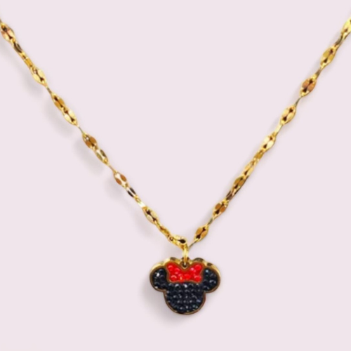 Golden Necklace Minnie Mouse