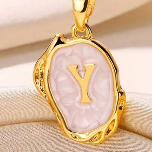 Necklace Gold Letter Y