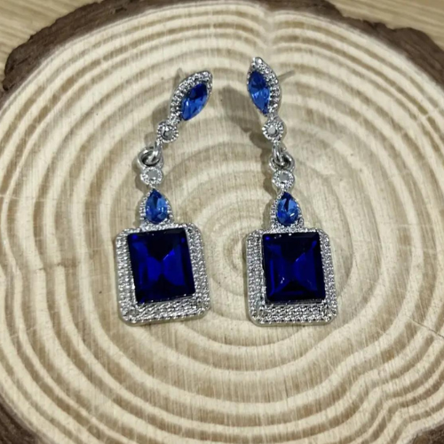 Earrings Blue Stones