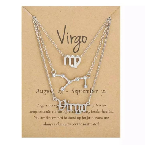 Virgo Necklace Sign Silver