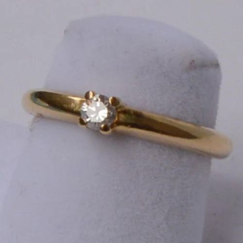 Golden Ring With Crystal