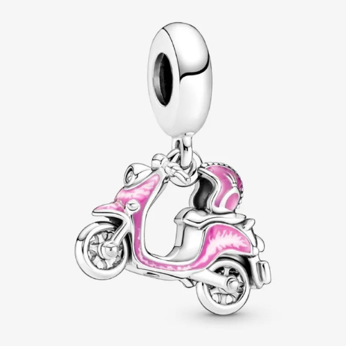 Pingente de motocicleta rosa