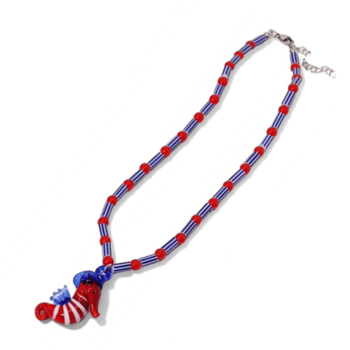 ❤️Collana in vetro Cavalluccio Marino 💙