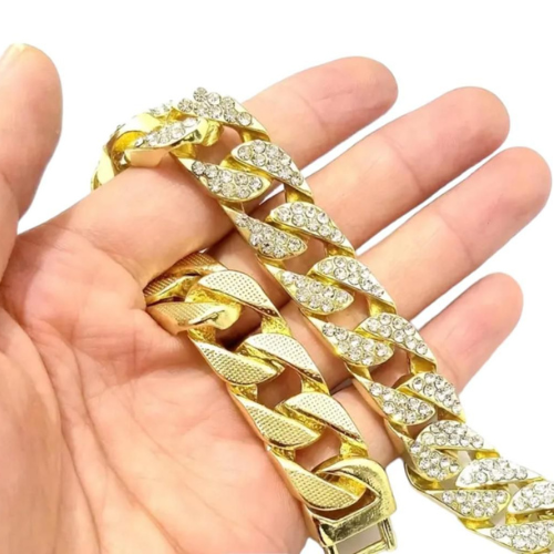 Bracelet Gold Chain and Zircon