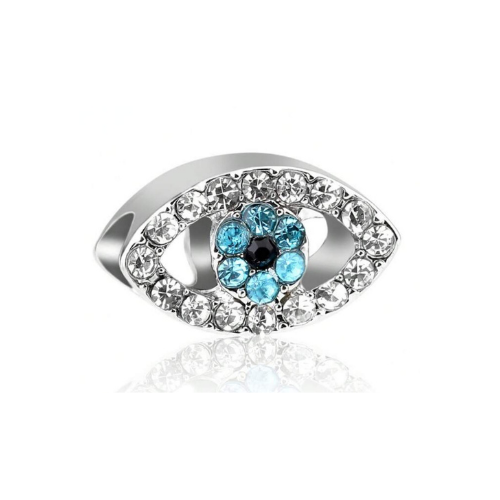 Charm Silver Blue Eye