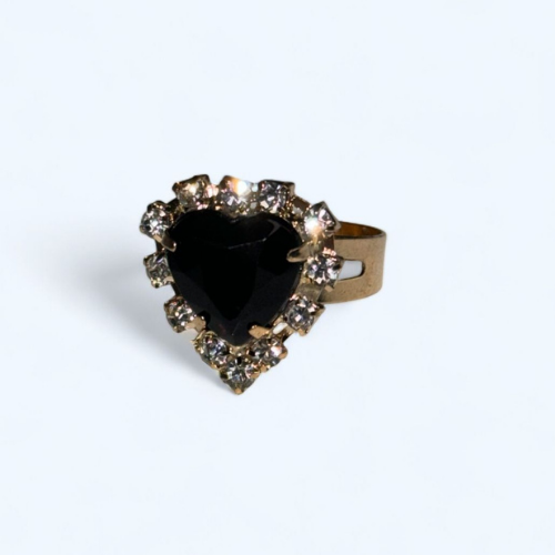 Golden Ring Black Heart