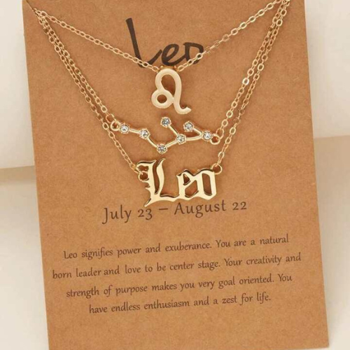 Leo Necklace Sign Golden