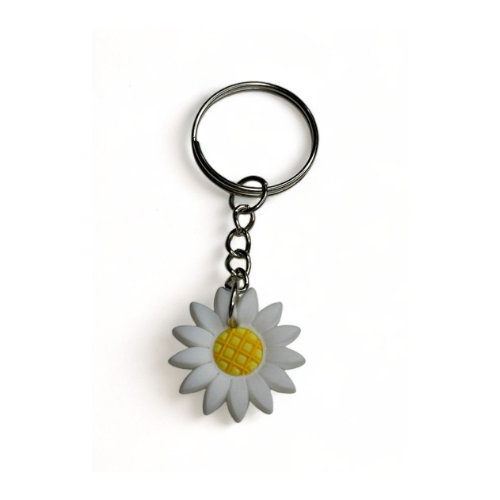 Keychain Flower White And Yellow