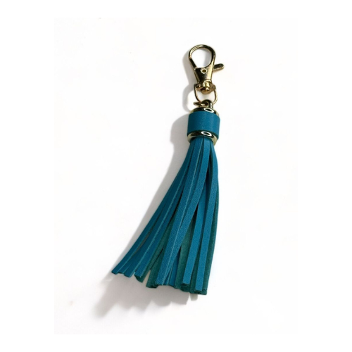 Keychain Leather Blue