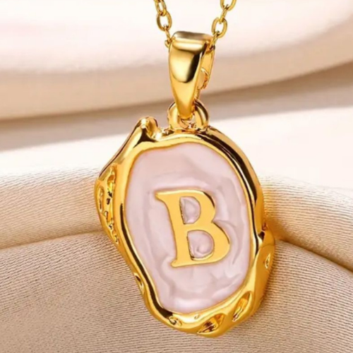 Necklace Gold Letter B