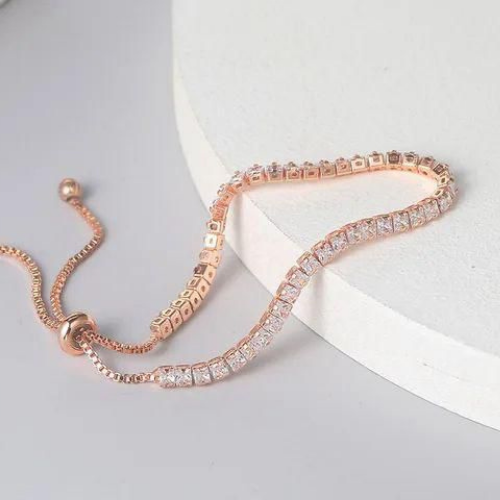 Rose Gold Adjustable With Zircon Tennis Model