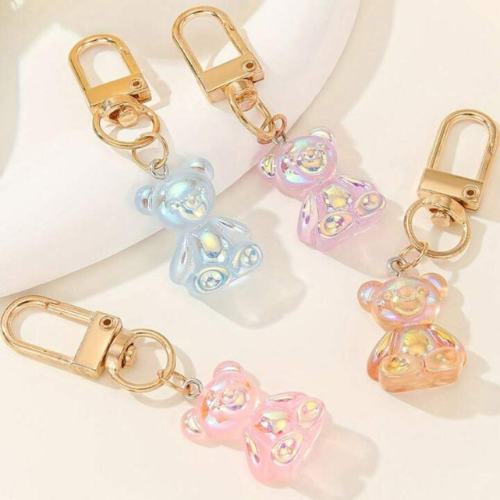 4 Pcs/Set 3D Bear Keychains