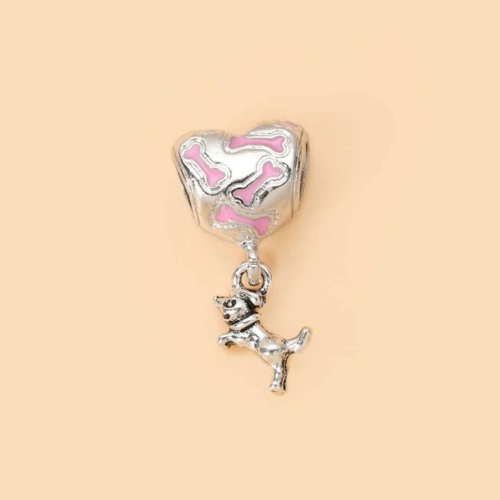 Charm Harm Cuore con Zampa + Cane