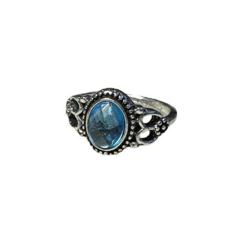 Silver Ring With Blue Stone