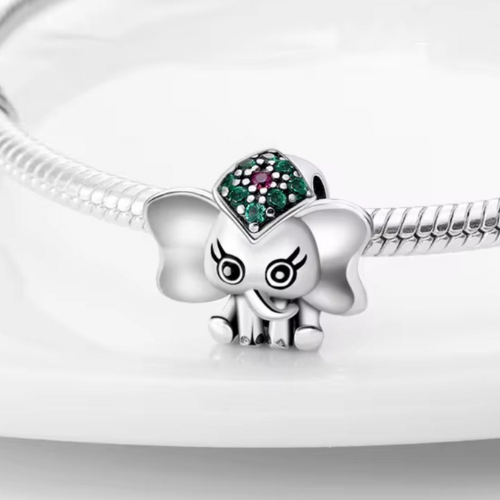 Charm Silver Elephant