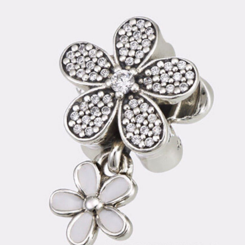 Flower Charm with Stones