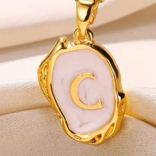 Necklace Gold Letter C