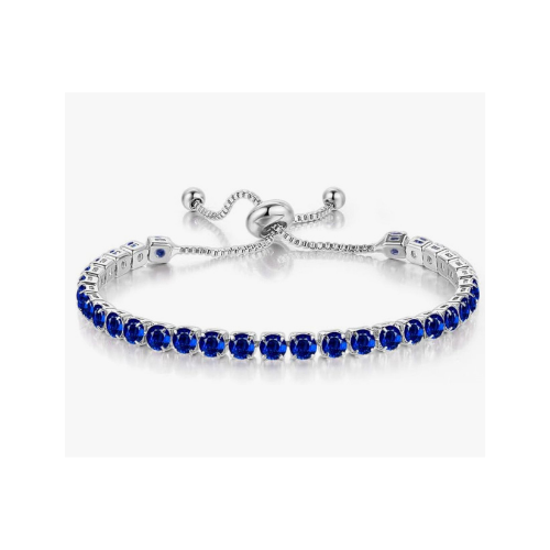 Silver Bracelet Blue Stone