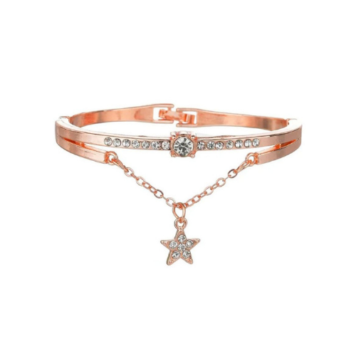 Rose Gold Bracelet Star Double