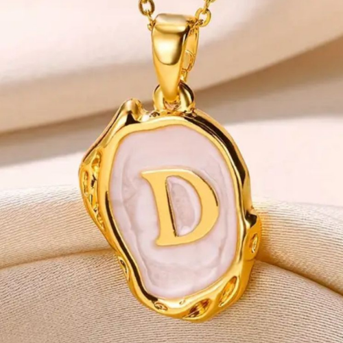 Necklace Gold Letter D