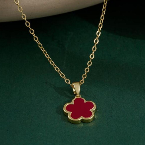 Red Flower Necklace