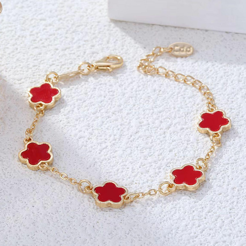 Bracelet with Red Hearts