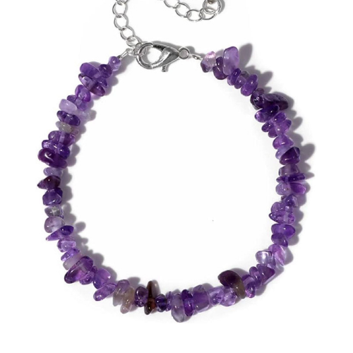 Purple Stone Adjustable Bracelet