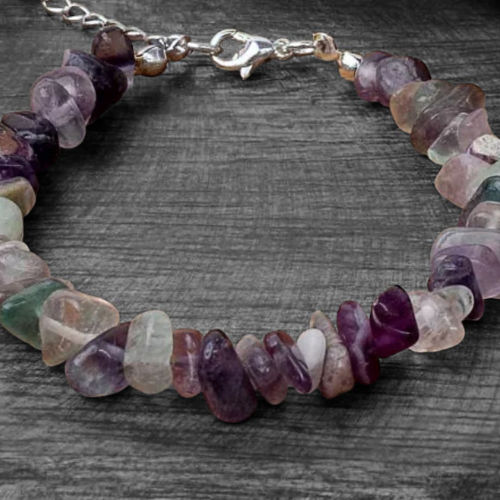 Purple Stone Adjustable Bracelet