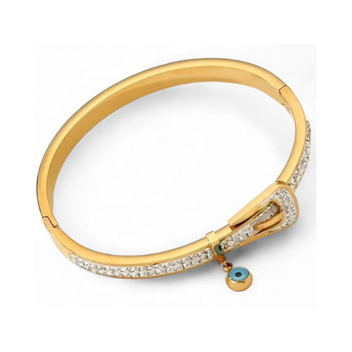 Bracelet Gold Bracelet with Zircon and Greece Eyes