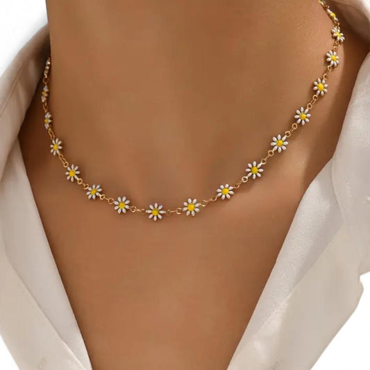 Golden Necklace Flowers