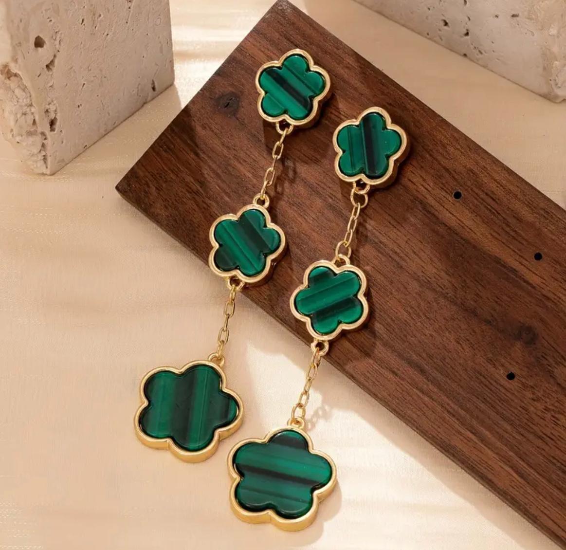 Van Cleef Jewels Inspiration Orecchini lunghi colore verde